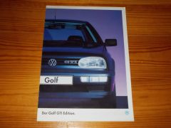 VW GOLF GTI EDITION 1994 brochure www.carbrochures.cba.pl