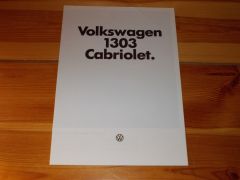 VW 1303 CABRIOLET 1976 brochure